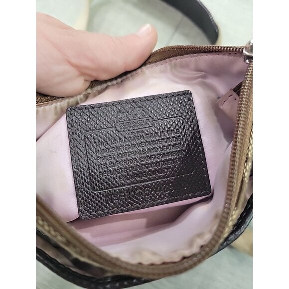 Coach Sutton Swingpack Crossbody #43976‎ Brown and Pink Canvas Vintage Y2K - Picture 7 of 8